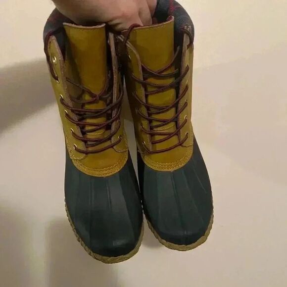 NEW Storm by Cougar ROGER Navy Tan Womens Waterproof Rain Boots - Picture 2 of 9